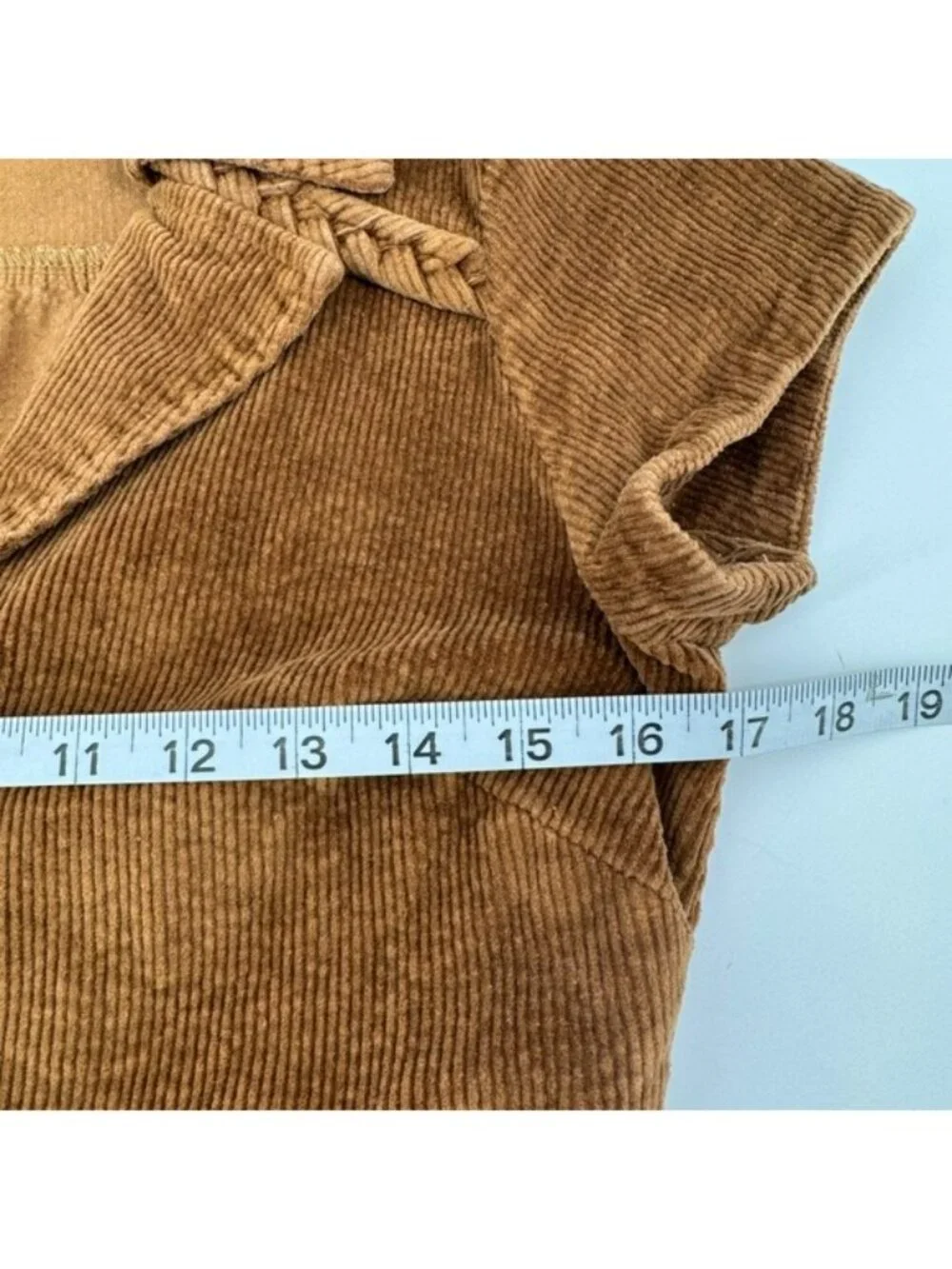 Show Me Your Mumu Outlaw Romper Womens Medium Brown Corduroy Braided Zip Front - Picture 4 of 10